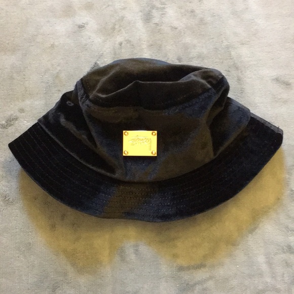 black velvet bucket hat